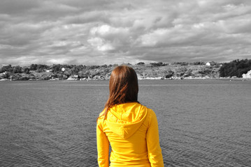 Naklejka premium Beauty model