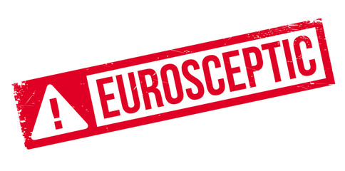 Eurosceptic rubber stamp. Grunge design with dust scratches. Effects can be easily removed for a clean, crisp look. Color is easily changed.