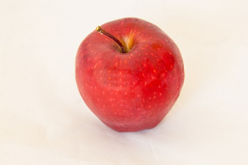Fresh red apple isolated on white.