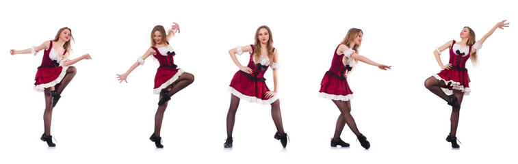 German girl in traditional festival clothing