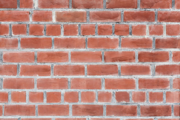 Background of brick wall texture, red colored