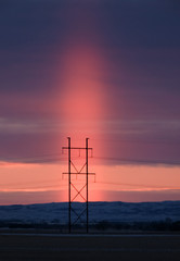 Light Pillar Saskatchewan