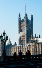 Fototapeta na wymiar London Victoria Tower Westminster view from Westminster Bridge