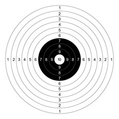 gun shooting paper targets vector with white background