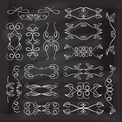 Vector calligraphic design elements.
