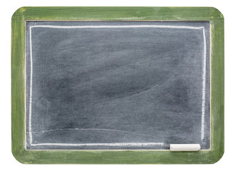 blank slate blackboard with chalk
