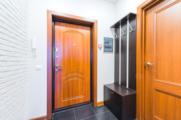 Hallway in modern style and the main door