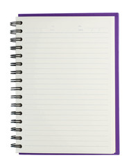 Blank notebook open
