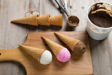 various ice creams