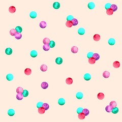 Watercolor polka dot. Fashion background.