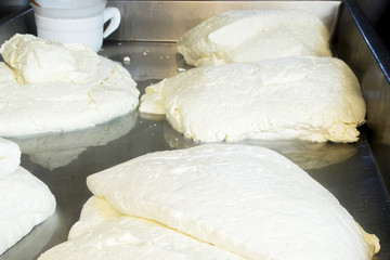 水牛のモッツァレラチーズの製造工程