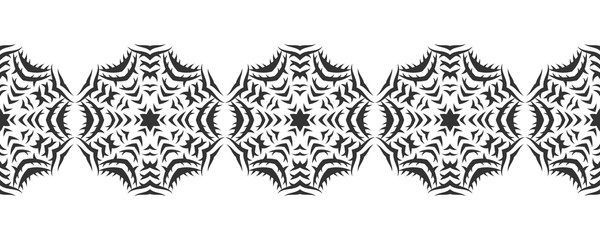 Snowflake. Christmas seamless pattern. Circular ornament and decorative lace.