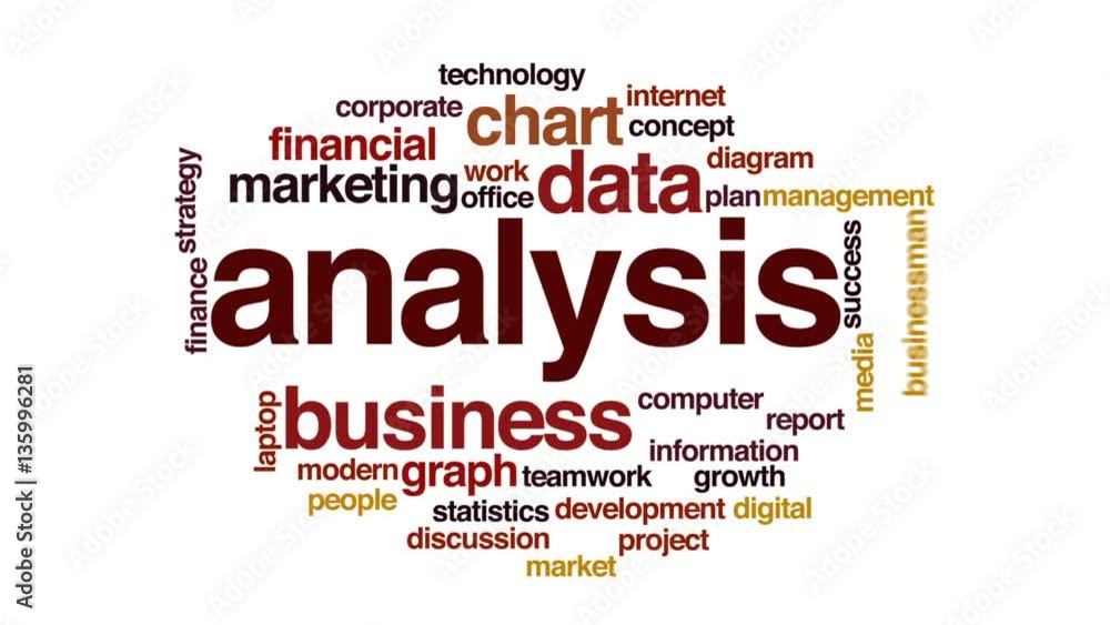 Poster analysis animated word cloud, text design animation.