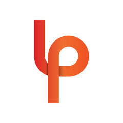 Initial Letter LP Rounded Lowercase Logo