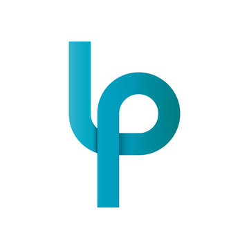 Initial Letter LP Rounded Lowercase Logo