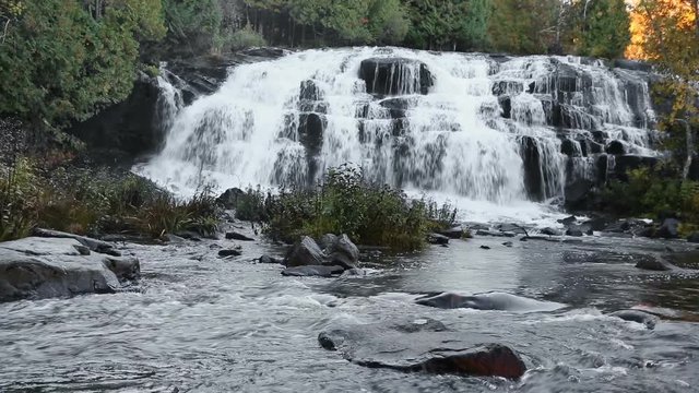 Loop features Bond Falls, a very beautiful waterfall in the western Upper Peninsula of Michigan.