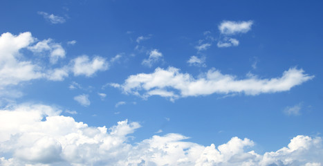 Blue sky white clouds Abstract nature