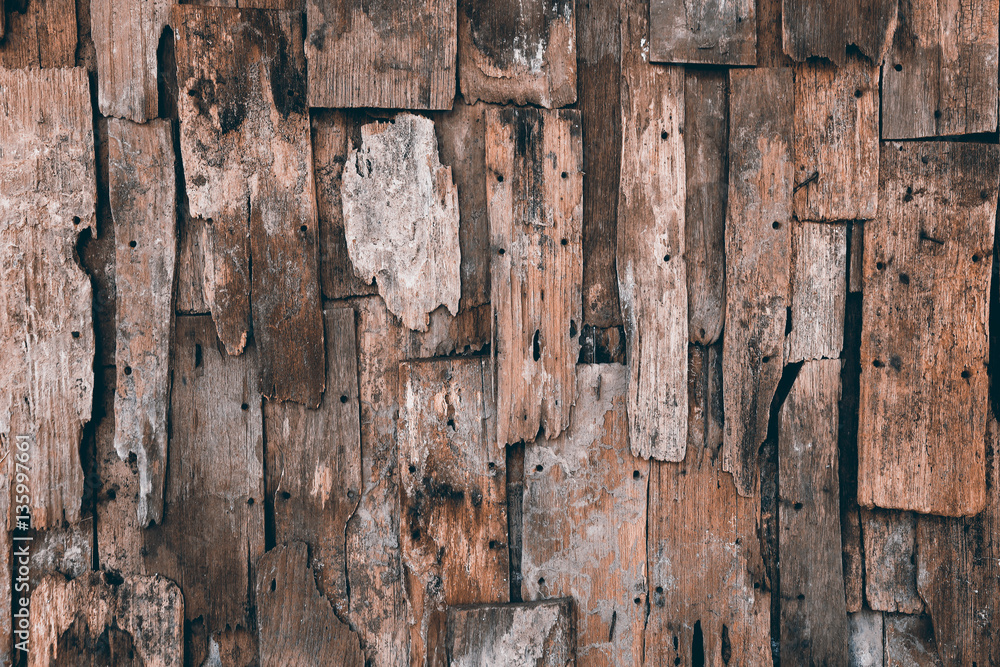 Poster old wood for pattern and background