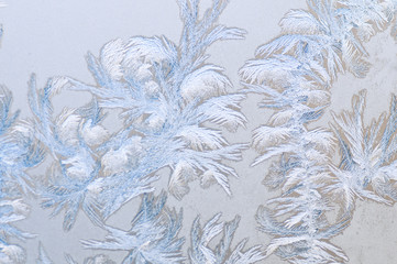 ice crystals on a window