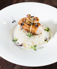 risotto with duck and mushrooms