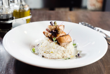 risotto with duck and mushrooms