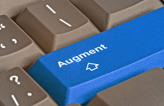Keyboard with key to augment