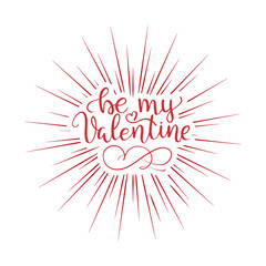 hand-lettered vintage st. valentines card