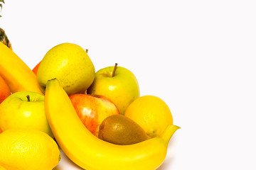 fruits isolated on white