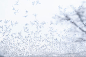 Frosted glass at -5 Celsius degrees.