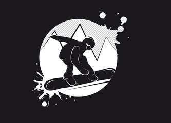 Snowboarder Graffiti Patch