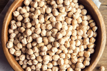 Raw organic chickpeas