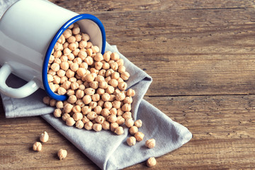 Raw organic chickpeas