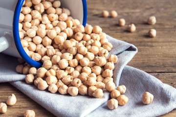 Raw organic chickpeas
