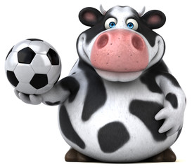 Fun cow - 3D Illustration