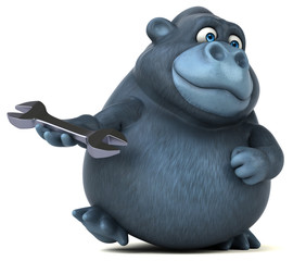 Fun gorilla - 3D Illustration