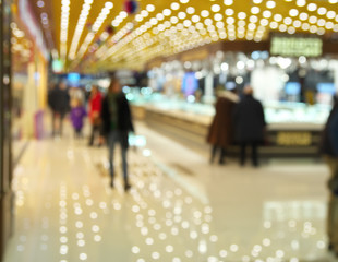 Into the supermarket.