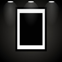 Empty black frame with light for your design eps 10 vector