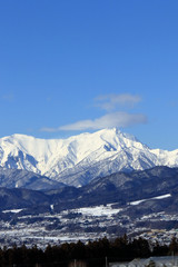 Fototapeta na wymiar 雪の谷川連峰