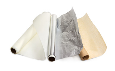 Parchment paper and aluminum foil for household use