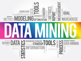 Data Mining Technology Strategy word cloud, business concept