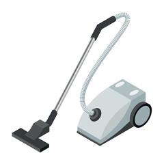 Isometric icon of a vacuum cleaner