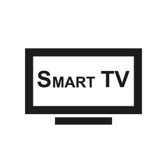 Smart TV icon. Television and display, televisor symbol. Flat design. Stock - Vector illustration