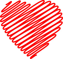 Obraz premium Illustration with a red valentine heart