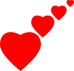 Fototapeta na wymiar Illustration with a red valentine heart