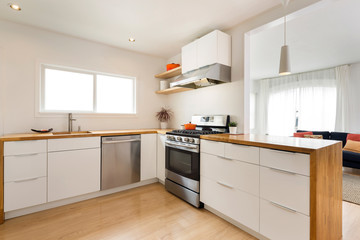 Modern Kitchen Wood Countertop