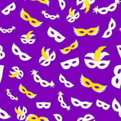 Vector illustration of cartoon seamless border background with carnival confetti