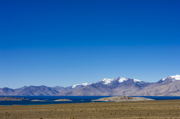 Karakul, Qarokul  lake in the Pamir Mountains, Tajikistan