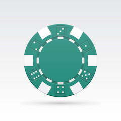 Green casino chips.