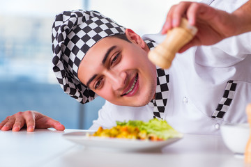 Man preparing food at the kitchen