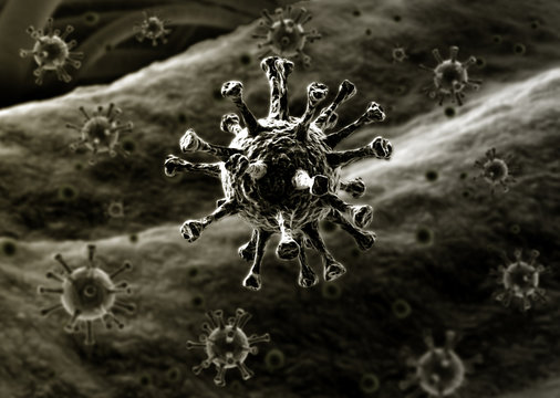 Virus SEM abstract illustration